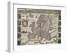 Europa Old Map. Created By Henricus Hondius, Published In Amsterdam, 1623-marzolino-Framed Art Print