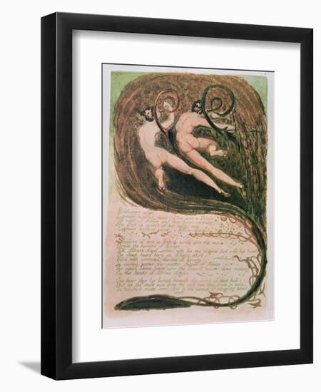 Europe a Prophecy; Entharmon Slept, Mildews Blighting Ears of Corn, C.1794 (Relief Etching, W/C)-William Blake-Framed Giclee Print