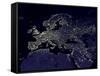 Europe At Night, Satellite Image-null-Framed Stretched Canvas