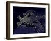 Europe At Night, Satellite Image-null-Framed Premium Photographic Print