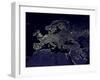 Europe At Night, Satellite Image-null-Framed Premium Photographic Print