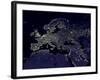 Europe At Night, Satellite Image-null-Framed Photographic Print