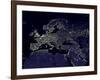 Europe At Night, Satellite Image-null-Framed Photographic Print