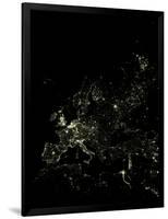 Europe At Night, Satellite Image-PLANETOBSERVER-Framed Photographic Print