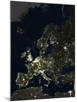 Europe At Night, Satellite Image-PLANETOBSERVER-Mounted Photographic Print