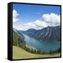 Europe, Austria, Pertisau, Lake Achen, view from the 'Zwölferkopf' (mountain)-Roland T. Frank-Framed Stretched Canvas