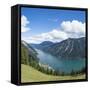 Europe, Austria, Pertisau, Lake Achen, view from the 'Zwölferkopf' (mountain)-Roland T. Frank-Framed Stretched Canvas