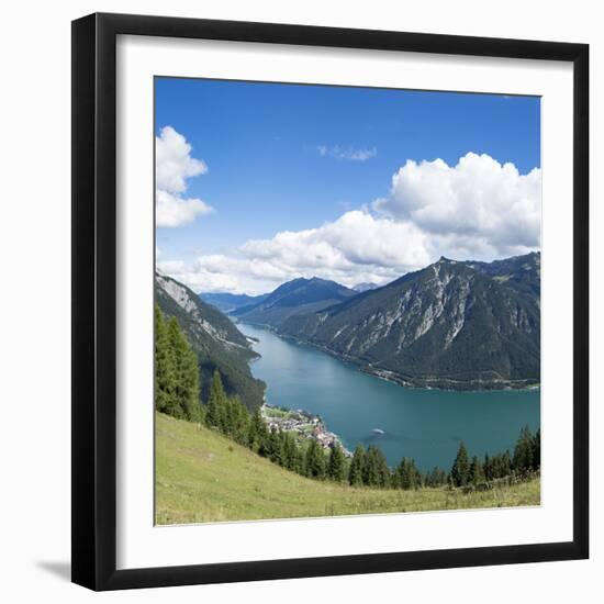 Europe, Austria, Pertisau, Lake Achen, view from the 'Zwölferkopf' (mountain)-Roland T. Frank-Framed Photographic Print