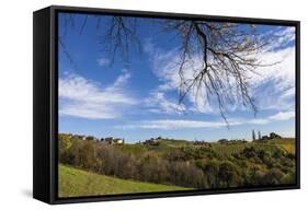 Europe, Austria, Styria, South-Styrian Wine Route, Vineyards, Houses-Gerhard Wild-Framed Stretched Canvas