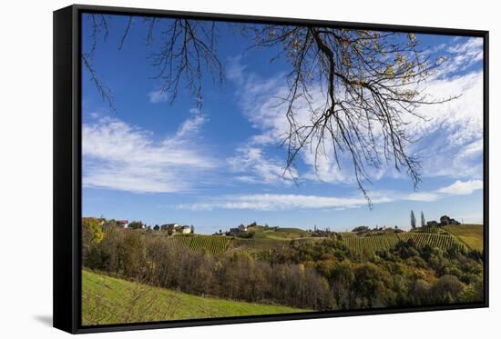 Europe, Austria, Styria, South-Styrian Wine Route, Vineyards, Houses-Gerhard Wild-Framed Stretched Canvas