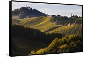 Europe, Austria, Styria, South-Styrian Wine Route, Vineyards, Houses-Gerhard Wild-Framed Stretched Canvas