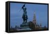 Europe, Austria, Vienna, City Hall, Equestrian Statue Archduke Charles-Gerhard Wild-Framed Stretched Canvas