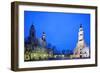 Europe, Baltic States, Lithuania, Kaunas, Church of St. Francis Xavier and Town Hall of Kaunas-Christian Kober-Framed Photographic Print