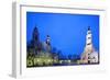 Europe, Baltic States, Lithuania, Kaunas, Church of St. Francis Xavier and Town Hall of Kaunas-Christian Kober-Framed Photographic Print