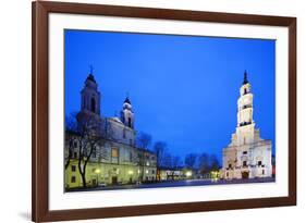 Europe, Baltic States, Lithuania, Kaunas, Church of St. Francis Xavier and Town Hall of Kaunas-Christian Kober-Framed Photographic Print