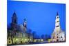 Europe, Baltic States, Lithuania, Kaunas, Church of St. Francis Xavier and Town Hall of Kaunas-Christian Kober-Mounted Photographic Print