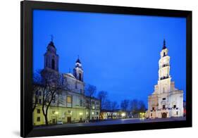 Europe, Baltic States, Lithuania, Kaunas, Church of St. Francis Xavier and Town Hall of Kaunas-Christian Kober-Framed Photographic Print