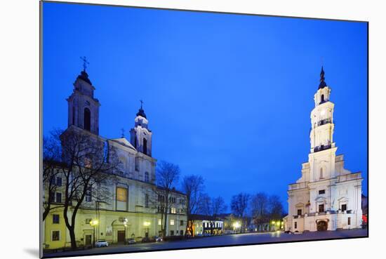 Europe, Baltic States, Lithuania, Kaunas, Church of St. Francis Xavier and Town Hall of Kaunas-Christian Kober-Mounted Photographic Print