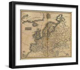 Europe, c.1825-Mathew Carey-Framed Art Print