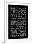 Europe Cities Bus Roll-Michael Tompsett-Framed Art Print