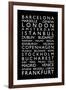 Europe Cities Bus Roll-Michael Tompsett-Framed Art Print