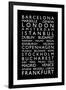 Europe Cities Bus Roll-Michael Tompsett-Framed Art Print