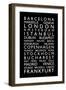 Europe Cities Bus Roll-Michael Tompsett-Framed Art Print