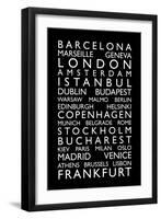 Europe Cities Bus Roll-Michael Tompsett-Framed Art Print