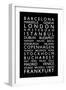 Europe Cities Bus Roll-Michael Tompsett-Framed Art Print