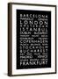 Europe Cities Bus Roll-Michael Tompsett-Framed Art Print