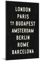 Europe Cities-Michael Jon Watt-Mounted Giclee Print