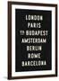 Europe Cities-Michael Jon Watt-Framed Giclee Print