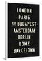 Europe Cities-Michael Jon Watt-Framed Giclee Print