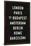 Europe Cities-Michael Jon Watt-Framed Giclee Print