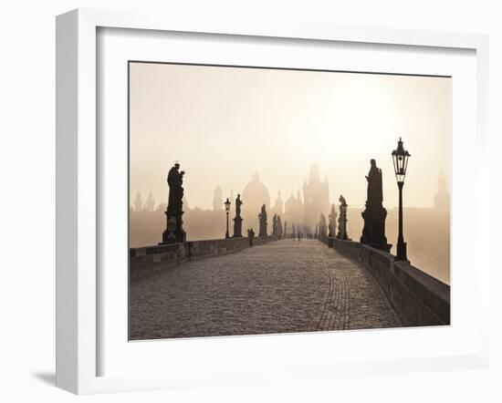 Europe, Czech Republic, Central Bohemia Region, Prague, Charles Bridge-Francesco Iacobelli-Framed Photographic Print