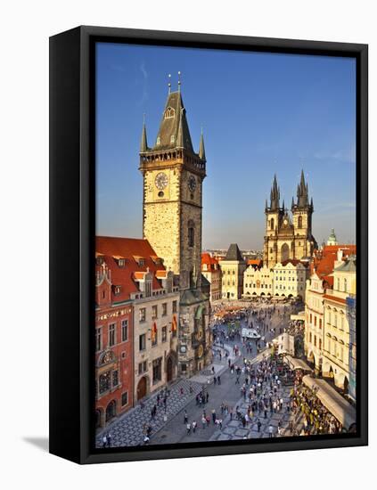 Europe, Czech Republic, Central Bohemia Region, Prague, Prague Old Town Square, Tyn Church-Francesco Iacobelli-Framed Stretched Canvas