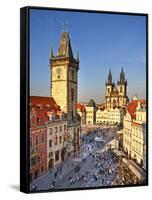 Europe, Czech Republic, Central Bohemia Region, Prague, Prague Old Town Square, Tyn Church-Francesco Iacobelli-Framed Stretched Canvas