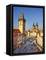 Europe, Czech Republic, Central Bohemia Region, Prague, Prague Old Town Square, Tyn Church-Francesco Iacobelli-Framed Stretched Canvas