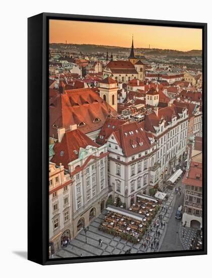 Europe, Czech Republic, Central Bohemia Region, Prague, Prague Old Town Square-Francesco Iacobelli-Framed Stretched Canvas