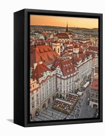 Europe, Czech Republic, Central Bohemia Region, Prague, Prague Old Town Square-Francesco Iacobelli-Framed Stretched Canvas