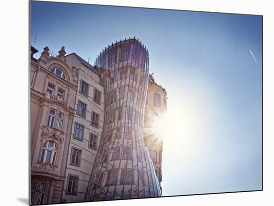 Europe, Czech Republic, Central Bohemia Region, Prague, the Swinging House or Dancing House by Rich-Francesco Iacobelli-Mounted Photographic Print