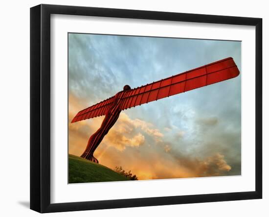 Europe, England, Newcastle, Angel of the North-Mark Sykes-Framed Photographic Print