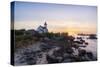 Europe, France- Brignogan - Lighthouse Of Pontusval During Sunset-Aliaume Chapelle-Stretched Canvas