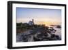 Europe, France- Brignogan - Lighthouse Of Pontusval During Sunset-Aliaume Chapelle-Framed Photographic Print