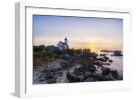 Europe, France- Brignogan - Lighthouse Of Pontusval During Sunset-Aliaume Chapelle-Framed Photographic Print