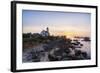 Europe, France- Brignogan - Lighthouse Of Pontusval During Sunset-Aliaume Chapelle-Framed Photographic Print