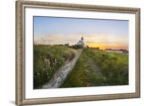 Europe, France, Brittany -Sunset At The Lighthouse Of Pontusval (Brignogan)-Aliaume Chapelle-Framed Photographic Print