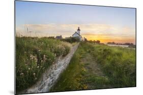 Europe, France, Brittany -Sunset At The Lighthouse Of Pontusval (Brignogan)-Aliaume Chapelle-Mounted Photographic Print