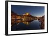 Europe, France, Corsica, Bonifacio, Harbour and Old Town in the Dusk-Gerhard Wild-Framed Photographic Print