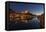 Europe, France, Corsica, Bonifacio, Harbour and Old Town in the Dusk-Gerhard Wild-Framed Stretched Canvas